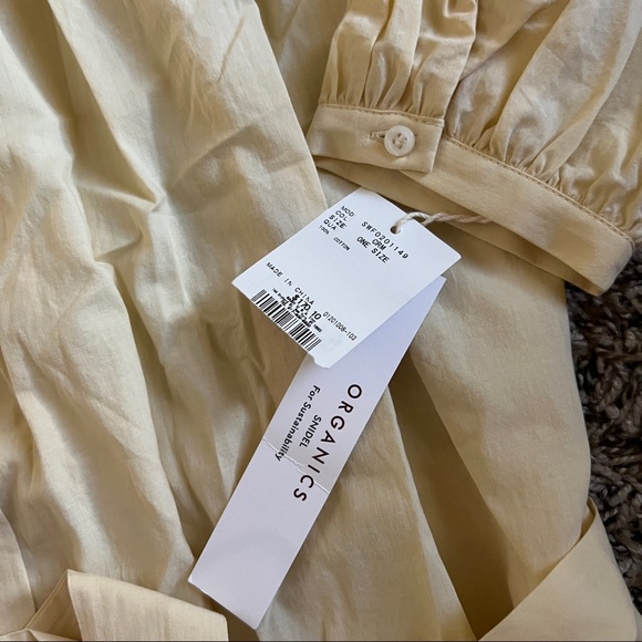 SNIDEL Organics Cotton Voile Long Button Up Tie Dress - Picture 3 of 6